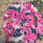 MAHI GOLD Pink and Blue Floral preppy Bright Top XS Photo 0