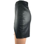 by the way. Revolve Trinity Black Faux Leather Vegan Slit Mini Pencil Skirt XS Photo 1