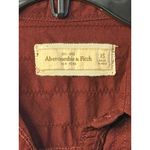 Abercrombie & Fitch  Women's Red Long Sleeve Ruffle Button-Up Shirt Casual Sz XS Photo 4