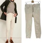 Anthropologie Pilcro High-Rise Skinny Corduroy Pants Creme Ivory Size 28 Photo 1