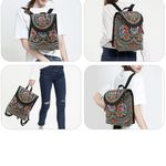 Women's Handmade Mini Backpack Purse – Adjustable Travel Bag Photo 10