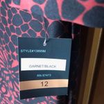 Gabby Skye  Red & Black Graphic Print Dress with 3/4 Sleeve Photo 3