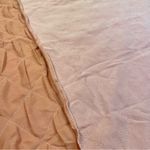 BiBi Oversized Quilted High Low Quarter Zip Long Sleeve Sweatshirt Medium Salmon Pink Photo 5