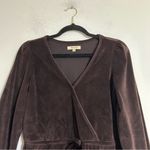 Madewell Corduroy Tie Front Faux Wrap Top Chocolate Brown Size XS Photo 2