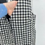 Madewell  Black White Gingham V-Neck Mini Vest Dress Button Front Size 6 NWT Chic Photo 8