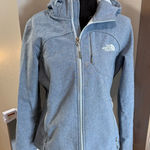 The North Face Apex Bionic Soft Shell Hooded Light Blue Wind Water Jacket Coat Photo 0