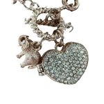 New York & Co. New York Co Rose Gold Chain Necklace Pave Heart Locket Elephant Toggle NWT Photo 1