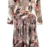 Peruvian Connection  
Painterly Floral Prairie 3/4 midi
lined shift drop Dress XS Photo 0