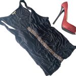 Bordeaux new ске Beaded Seamless Stretch Twisted Strap Top ске Black ске Medium Photo 7