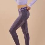 Gymshark Flex Leggings Purple Lilac Marled Seamless Logo Tights Activewear Photo 2