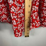 Socialite  Mini Dress Womens Large Red White Floral‎ Ditsy Cutout V-Neck Bohemian Photo 9