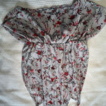 Daytrip  Women's‎ Floral Striped Sleeveless Blouse V-neck Flowy Size Small Summer Photo 3