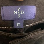 NYDJ Brown Floral Brocade Stretchy Jeans Photo 4