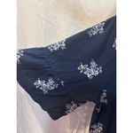 Old Navy  Navy Blue Floral Print Lace Up Ruffle Sleeve Tunic Dress Women's Size L Photo 5