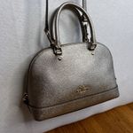 Coach Metallic Gold Leather Mini Sierra Evening Satchel Crossbody Bag F22315 Photo 2
