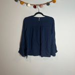 Joie  Awilda B Babydoll Blouse in Navy Blue Photo 5