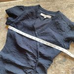 Cupcakes and Cashmere Asymmetrical Button Front Short Sleeve Fitted Mini Dress Photo 4