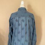 Sundance  Blue Catalog Cloverfield Cotton Tunic Shirt Sz M Embroidered Coastal Photo 8