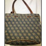 Dooney & Bourke Purse Tassel Bucket Bag Leather Trim Photo 5