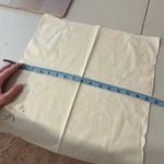 Vintage Handmade Beige Cotton Embroidered Floral Square Bandana Neck Tie Tan Photo 4