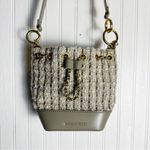 Charles and Keith  Gray Dancer Tweed Drawstring Bucket Bag Photo 4