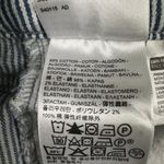 Levi's  Jeans Womens 4 Blue White Pinstripe Cropped Cuffed Stretch Denim Pants Photo 6