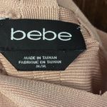 Bebe  Bodycon bandage halter Strappy Midi dress Nude medium SEXY Photo 3