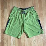 Nike Men’s Green & Navy Athletic Shorts Size M – Dri-FIT Lined Training Running Photo 0