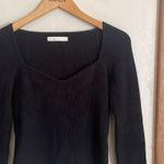 OAK + FORT SWEETHEART NECKLINE TOP Black Size M Photo 4