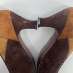 Jennifer Moore Vintage 90s Patchwork Suede Pumps Women Shoes 8.5N Brown Heritage Photo 4