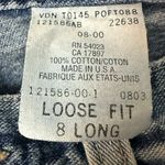Gap Vintage Y2K 00’ Loose Fit Jeans Size 8 Long USA Baggy Low Slung Button Fly Photo 6
