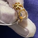 Tory Burch Ring Size 7 molten-metal setting in antiqued gold,  Photo 12