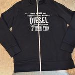 Diesel  Authentic Women’s Medium Black Logo Pullover 100% cotton Sweatshirt Magic Photo 5