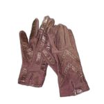Isotoner by Aris Brown Leather Gloves with Knit Back - One Size Photo 2