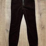 Anthropologie PILCRO x | High Rise Skinny Brown Corduroy Pants Photo 0