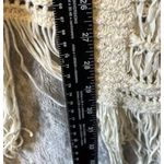 American Eagle  Fringe Cardigan Sweater Tan Womens Size Small Petite Short Sleeve Photo 2