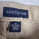 Ann Taylor Women's Corduroy Paisley Print Pants Khaki High Rise Straight Size 14 Photo 6