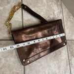 Tory Burch REVA METALLIC COPPER/BRONZE DISTRESSED LEATHER CLUTCH SHOULDER BAG Photo 7