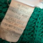 Bobbie & Brooks Bobbie Brooks Vintage Cable Knit Sweater Kelly Green Crew Neck Pullover M Photo 3