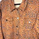 She & Sky  Large Long Sleeve Button Up‎ Cheetah Print Jacket Shacket Stretchy Photo 1