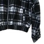 Philosophy  Womens M Black White Plaid Zip Front Jacket Photo 5