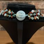 Vintage Natural Jade and Multi Gemstone 3 Strand Chip Bead Necklace Green Photo 3