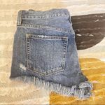 We The Free Free People Distressed Denim Shorts Button Fly Size 27 Feeling Good Photo 3
