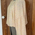 Gianni Bini Maurissa Floral Chiffon Balloon Sleeve Cropped Blouse Sz Medium Photo 2