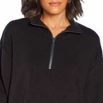 Three Dots  Black Quarter Zip Pullover Size Medium Photo 1