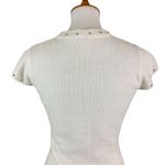 Naf Naf White Angora Wool‎ Blend Knit Sweater Dress Short Sleeve Medium Photo 5