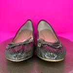Banana Republic  Snake Embossed Green Leather Ballet Flat Sz 9 Photo 1