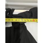 Charlie Holiday Black Puff Sleeve Tie Front Mini Dress XS Smocked Back Cutout Photo 5