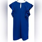 First Love Blue Ruffled Sleeve Dress Photo 1