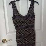 Body Central Black and gold Sleeveless Bodycon Mini Dress size large fits like m Photo 0